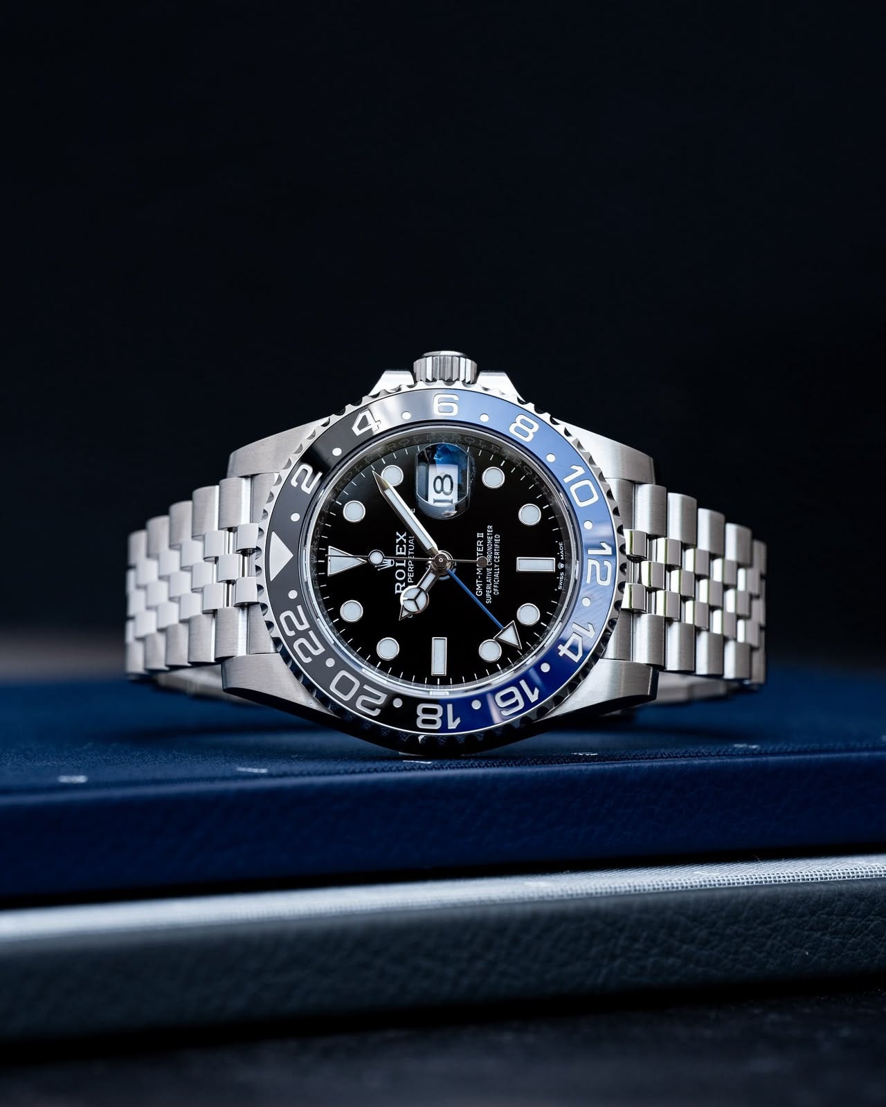 Rolex GMT Master Batman Black Dial
