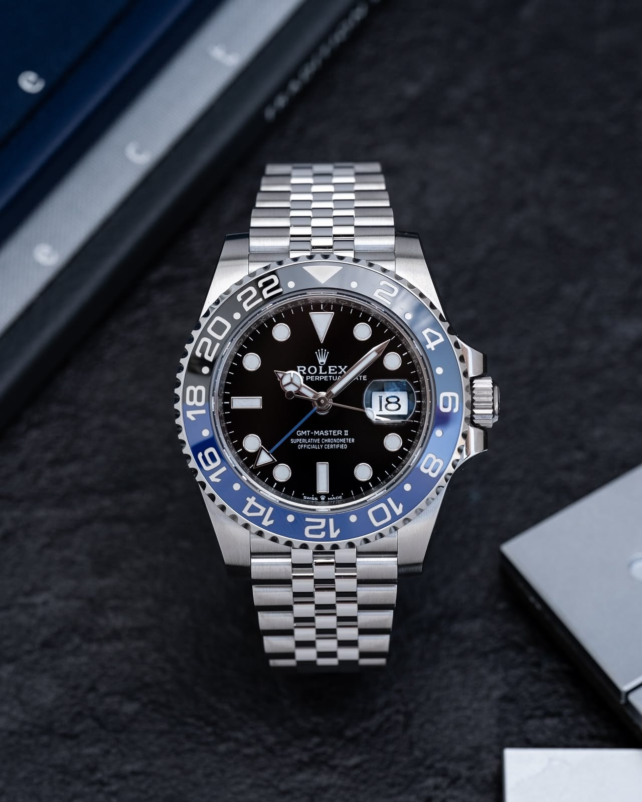 Rolex GMT Master Batman Black Dial