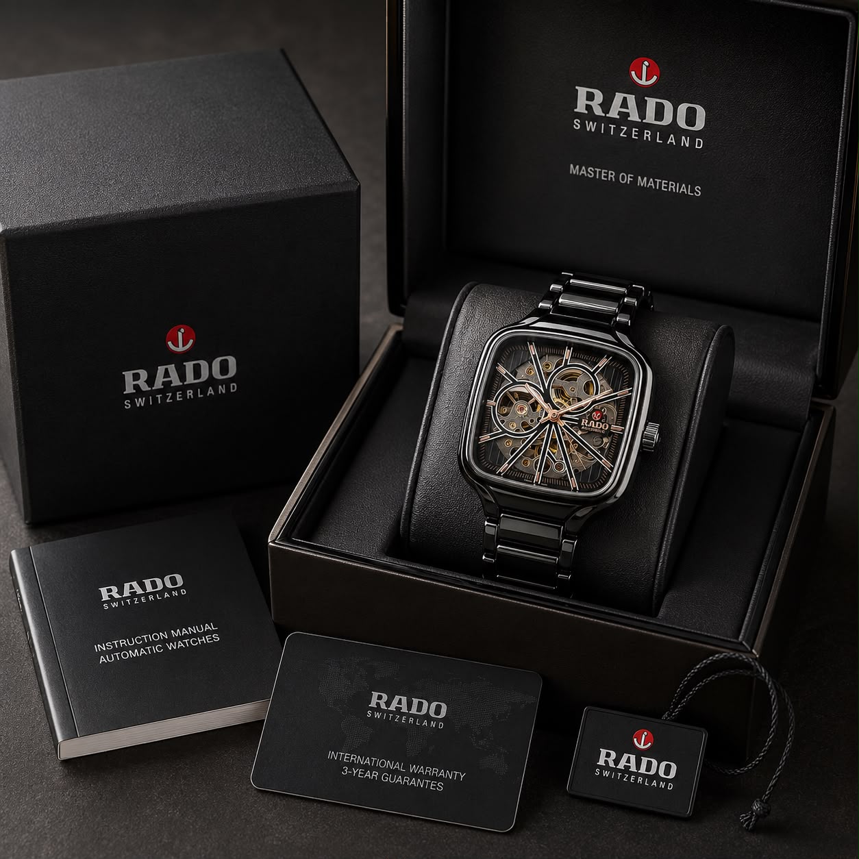 Rado True Square Automatic 40mm Black