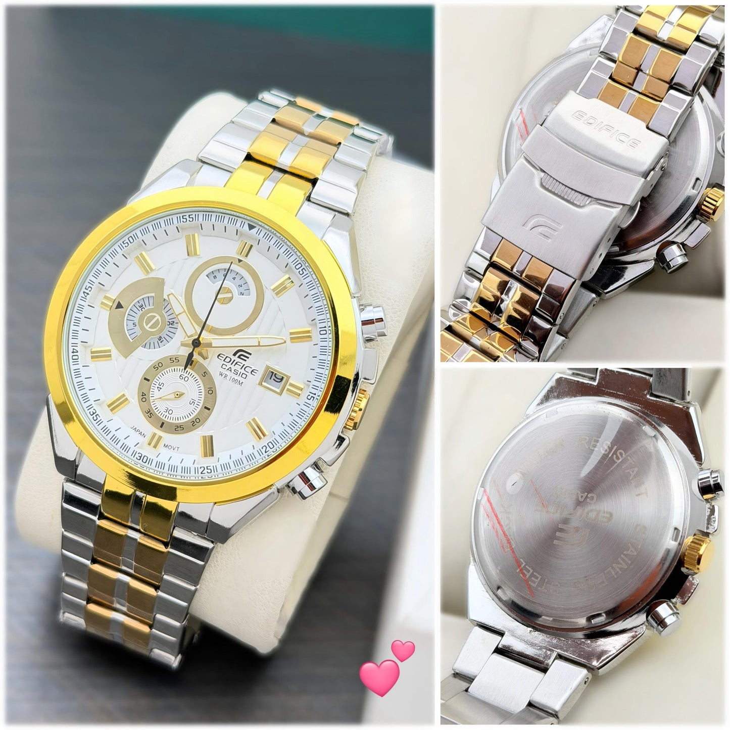 Edifice Casio 44mm Two Tone Quartz
