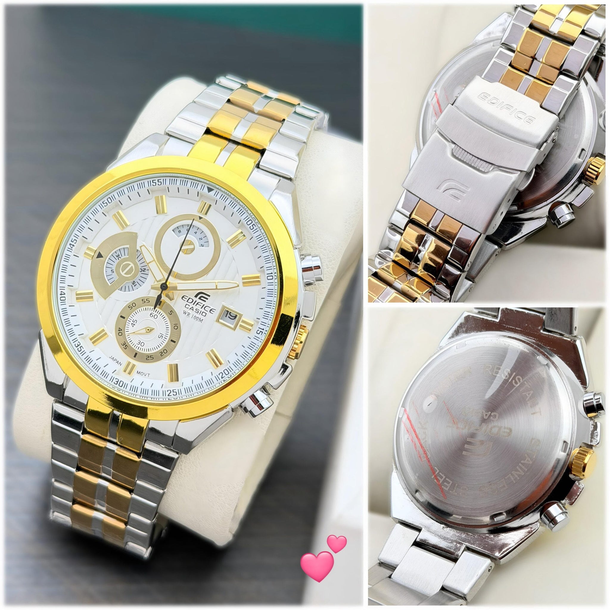 Edifice Casio 44mm Two Tone Quartz