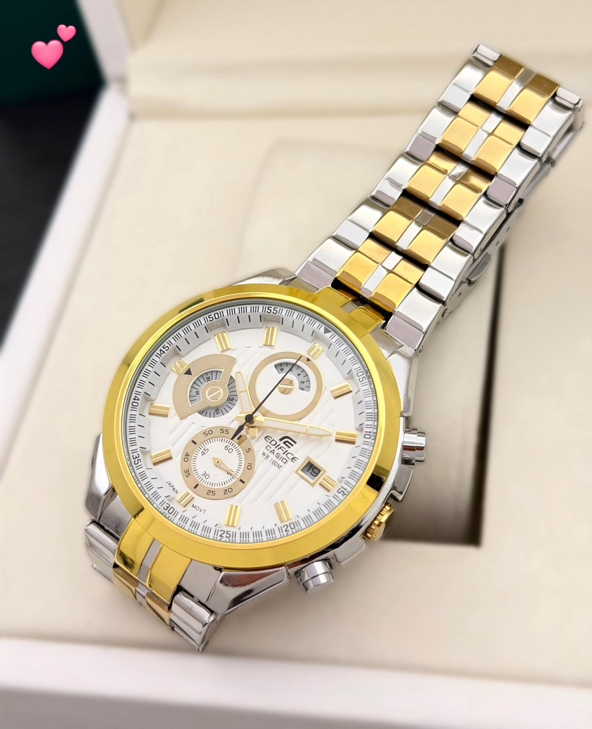 Edifice Casio 44mm Two Tone Quartz