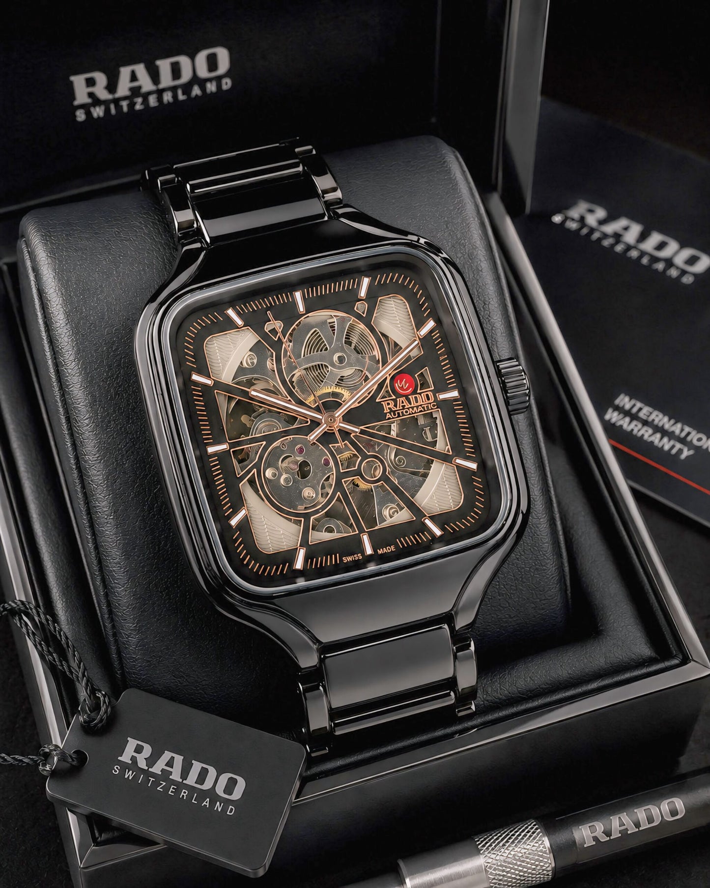 Rado True Square Open Heart 38mm