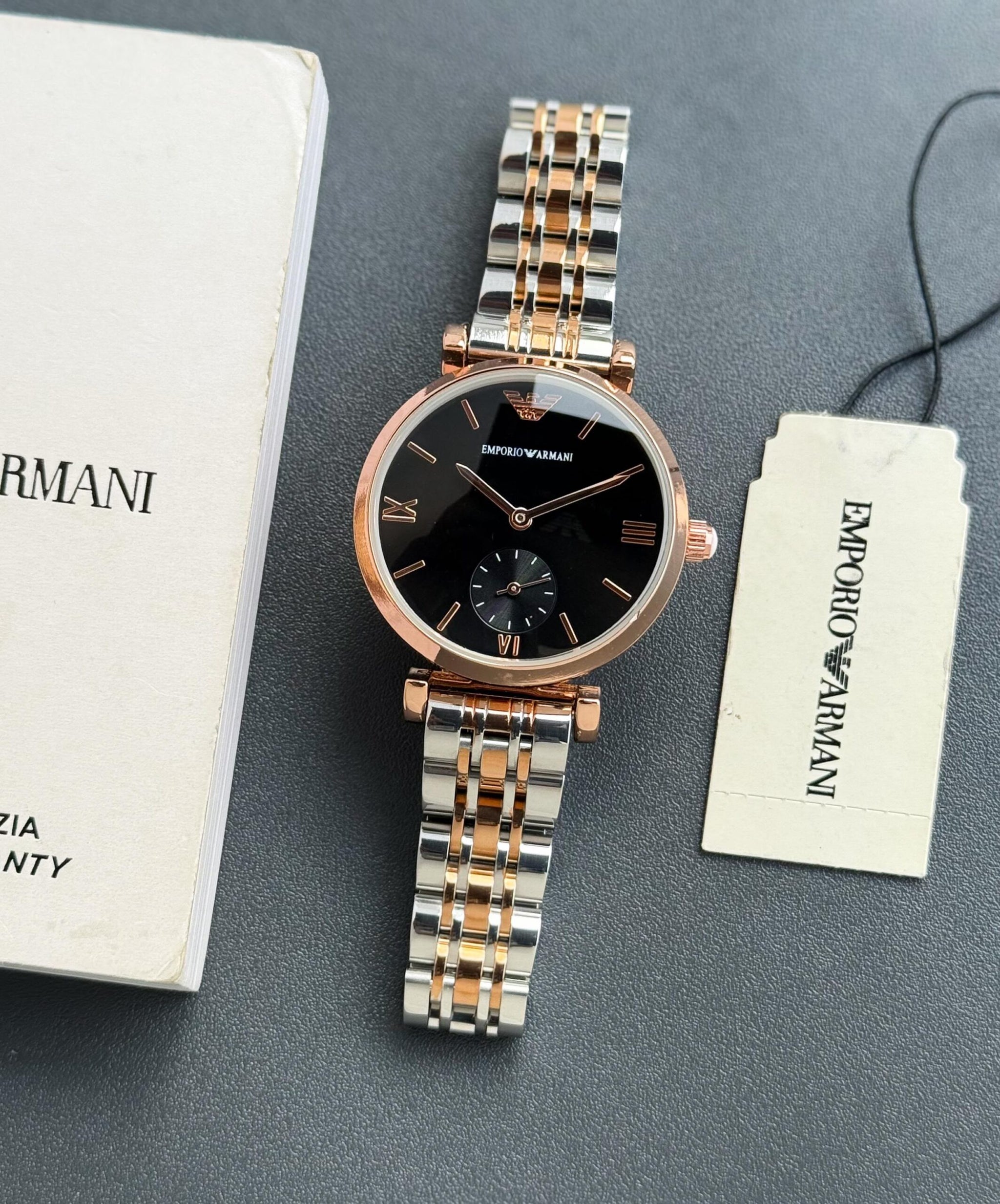 Emporio Armani Slim Black Dial