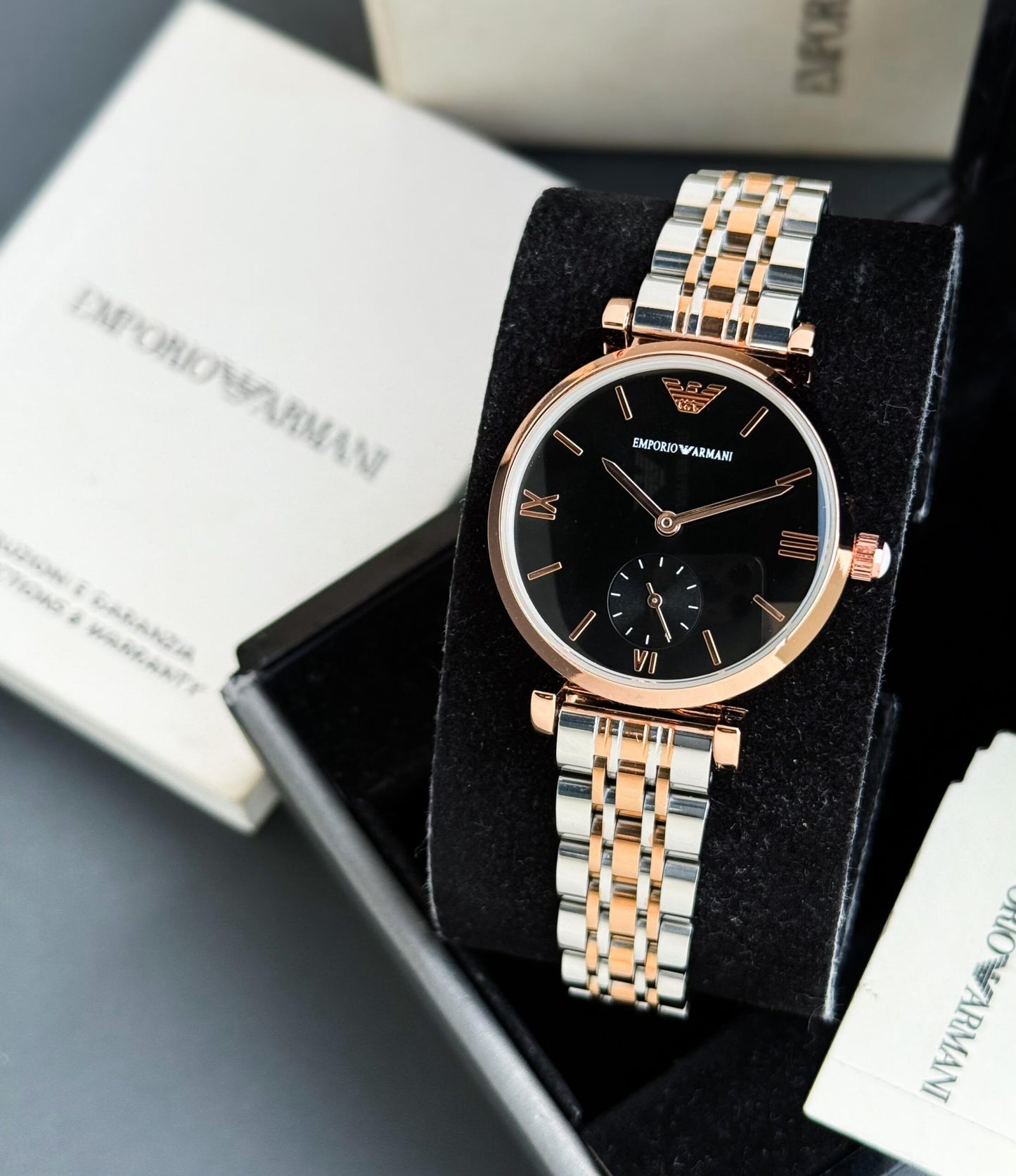 Emporio Armani Slim Black Dial