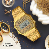 Casio Vintage Gold Tone Digital
