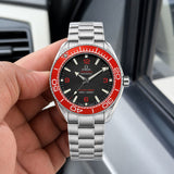 Omega Swiss Red Black Dial Automatic