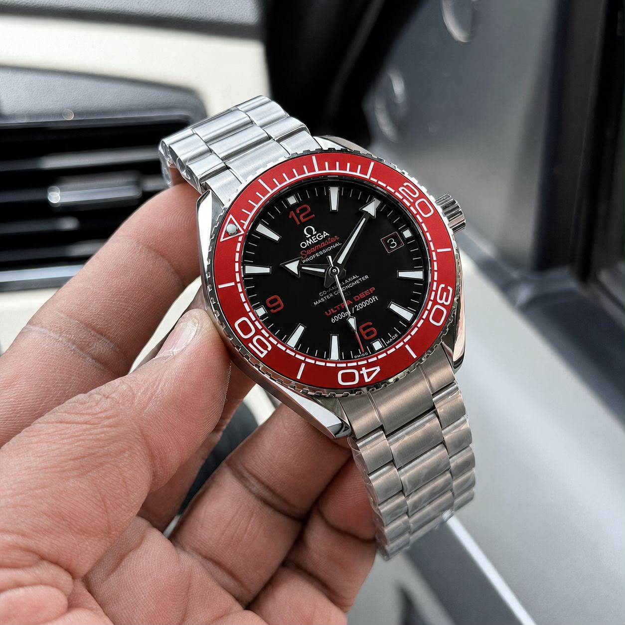 Omega Swiss Red Black Dial Automatic