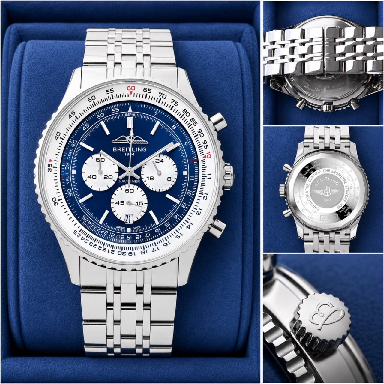 Breitling Navitimer Chronograph Blue Multifunction Dial
