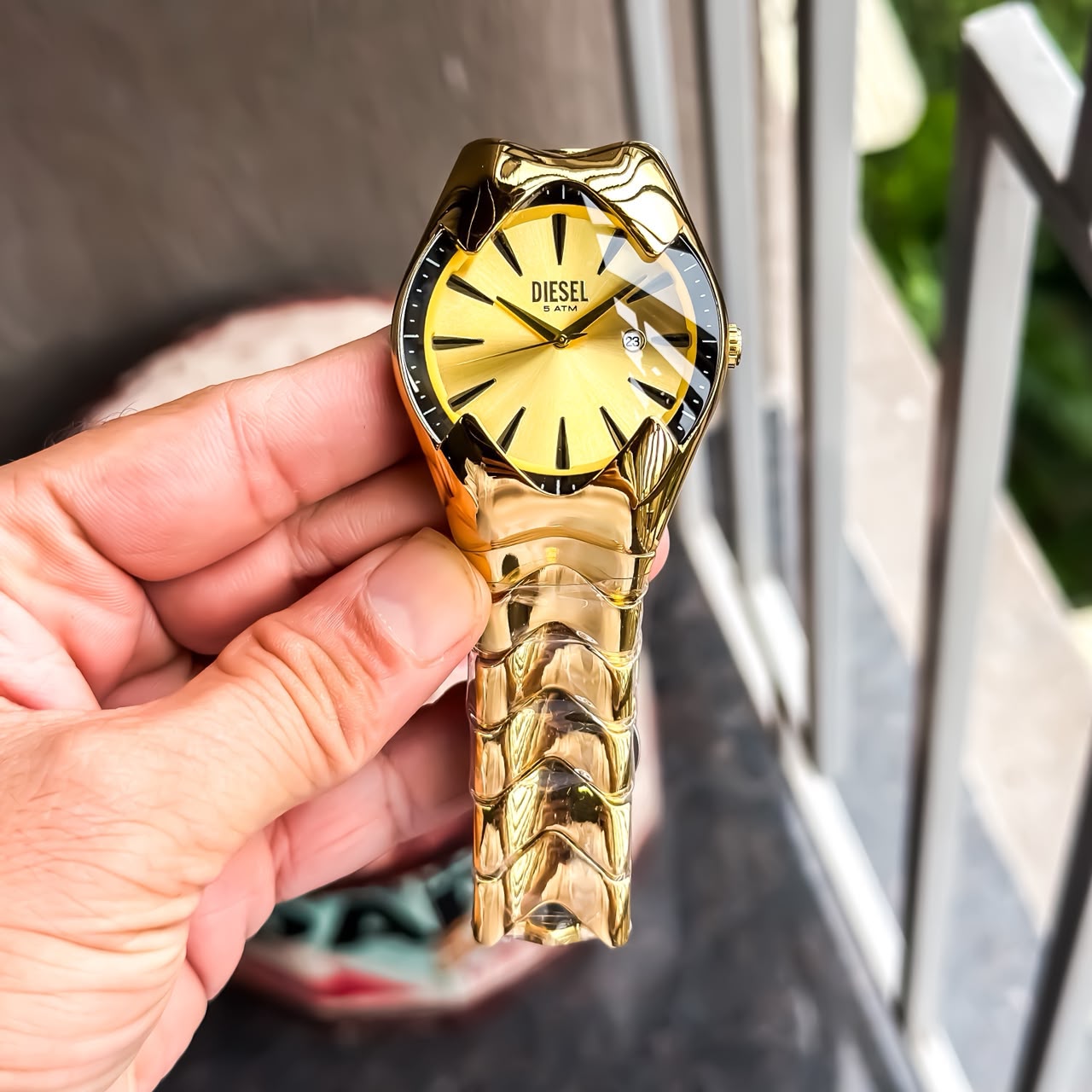 Diesel Gold-Tone Quartz