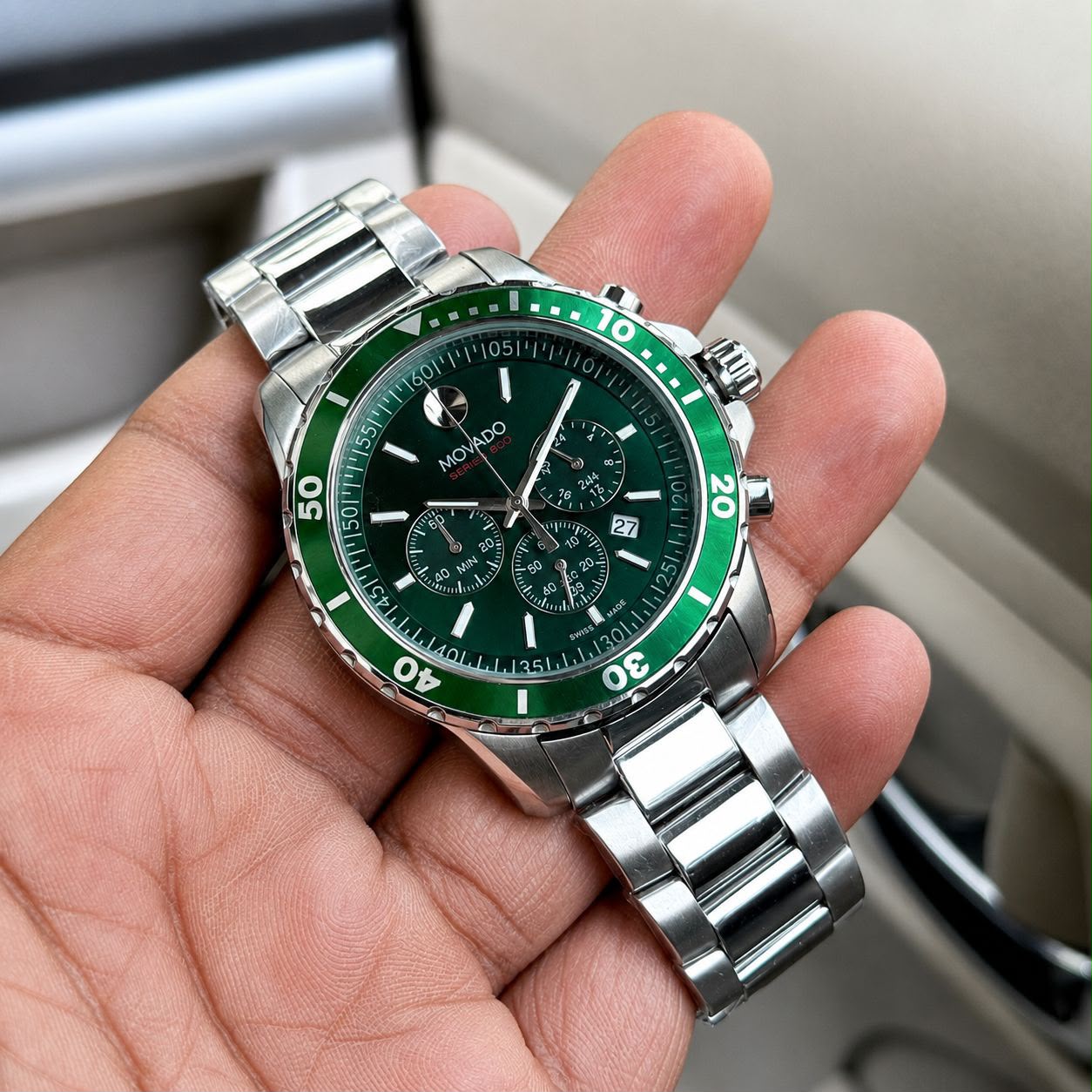 Movado Green Dial Chronograph
