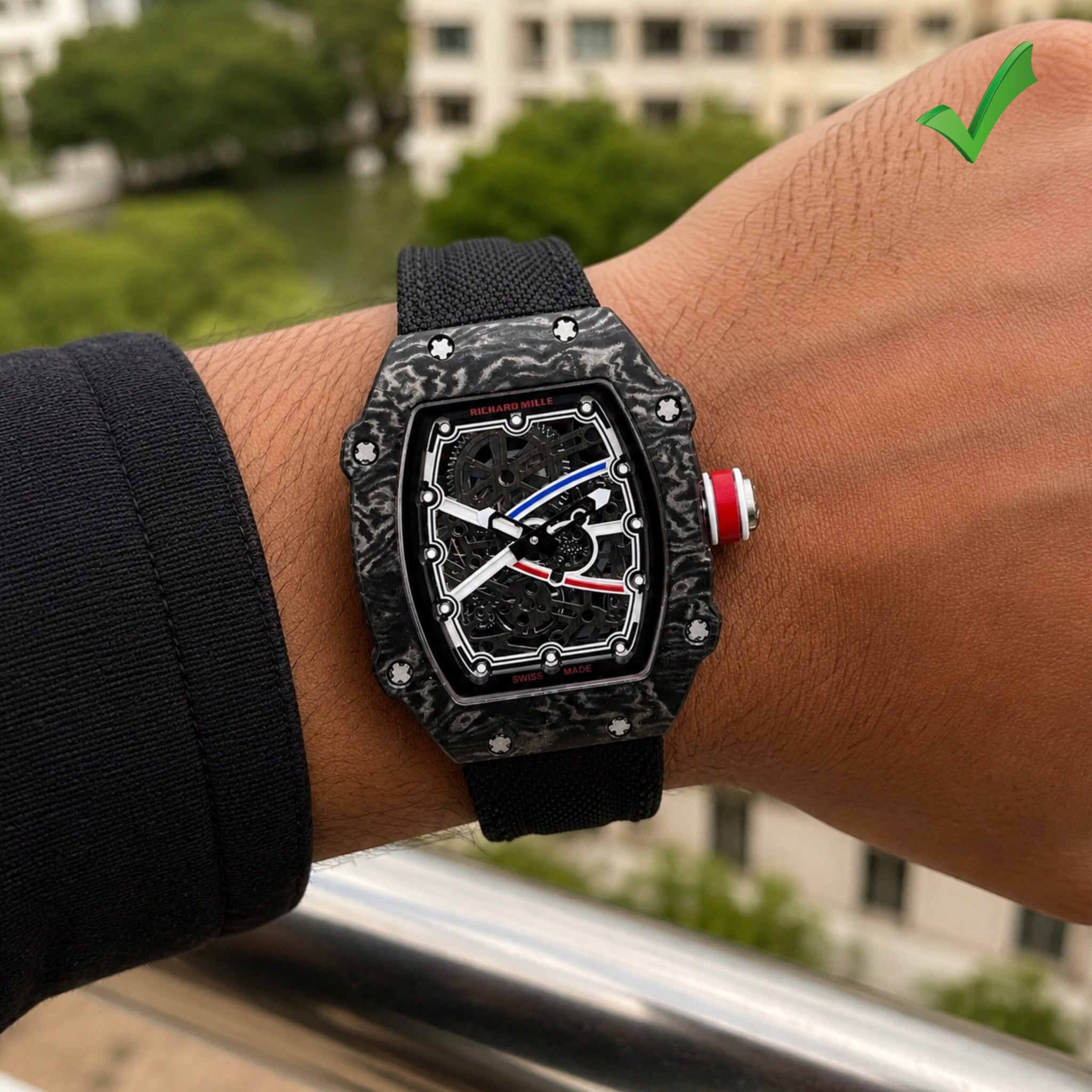 Richard Mille Velcro Black Dial