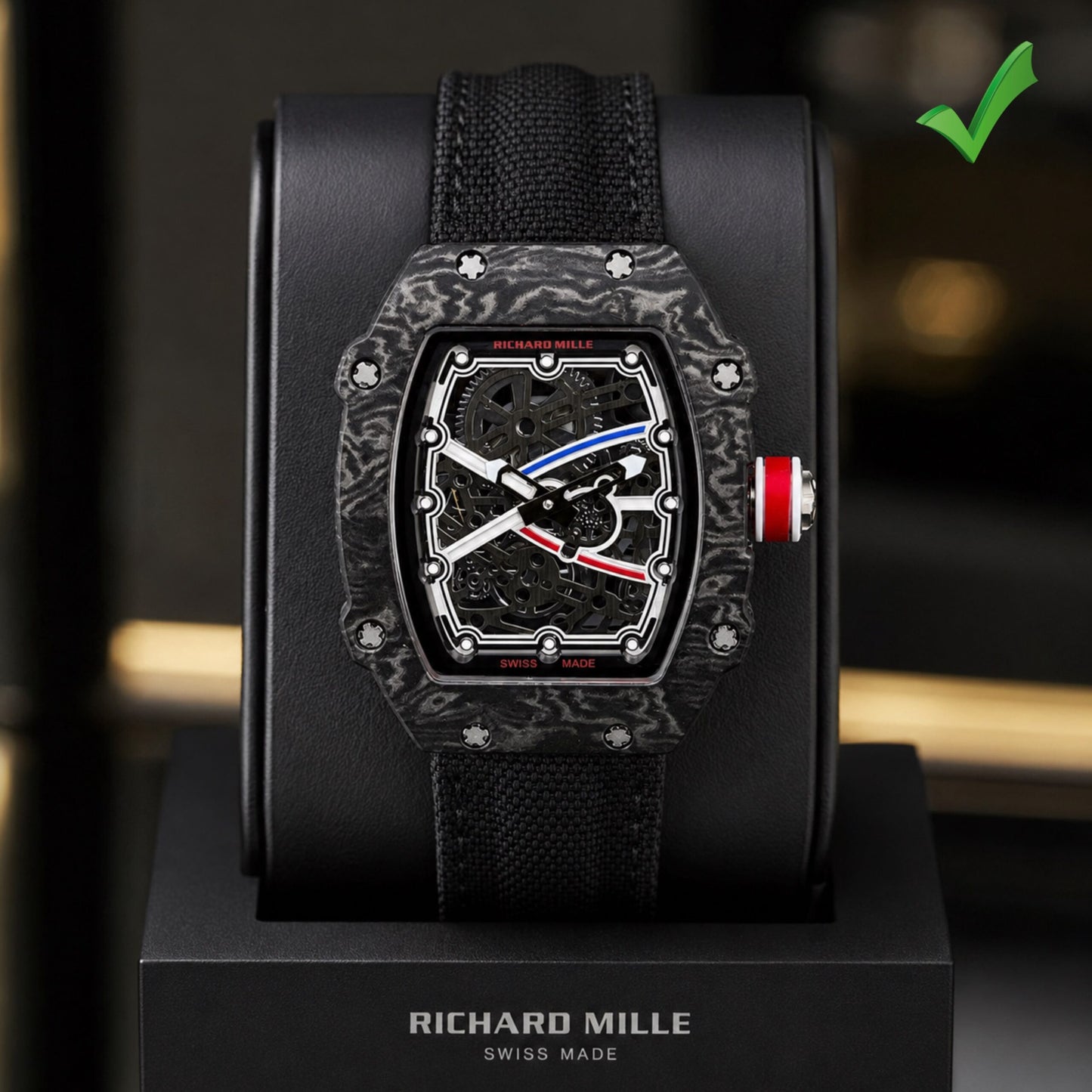 Richard Mille Velcro Black Dial