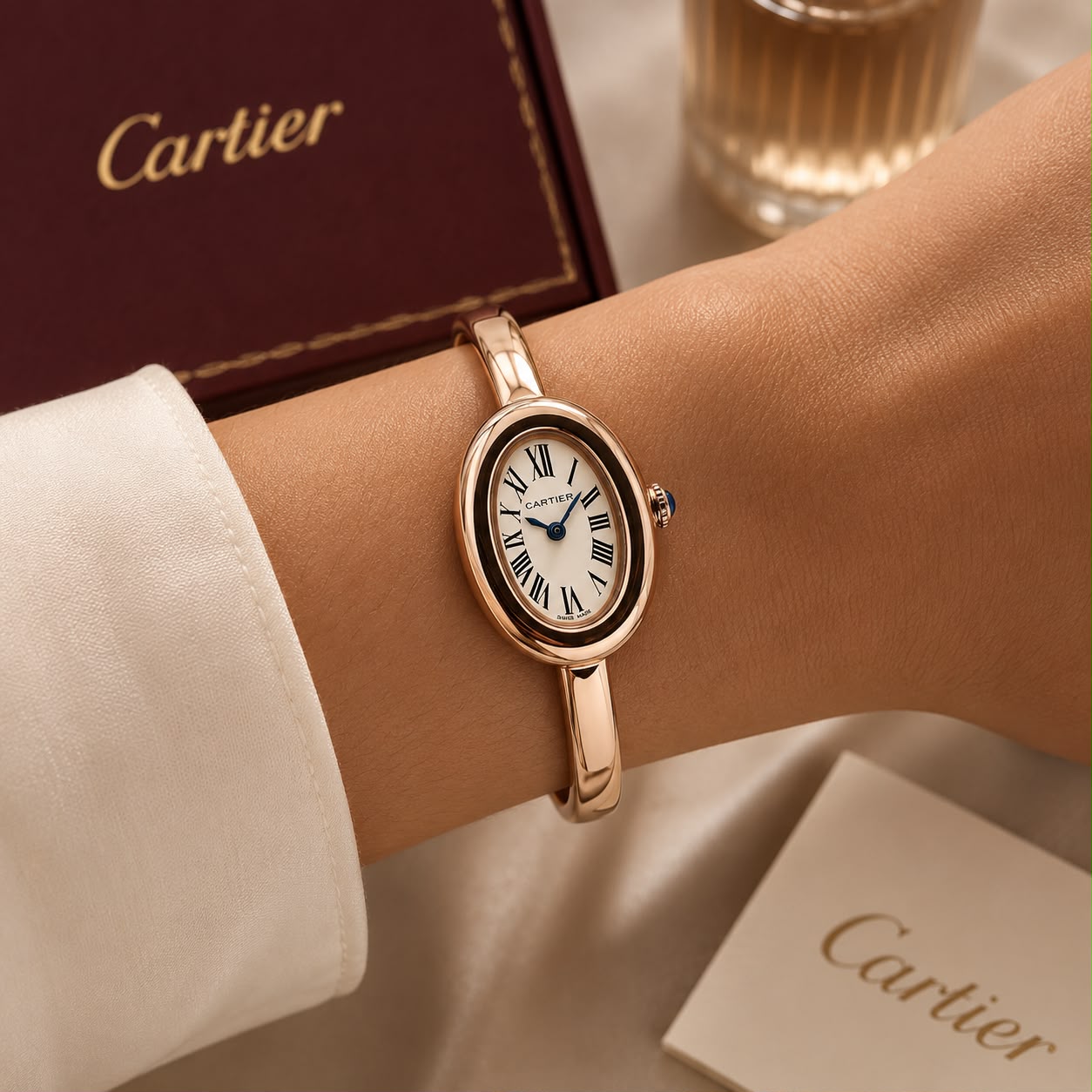 Cartier Baignoire Rose Gold Quartz