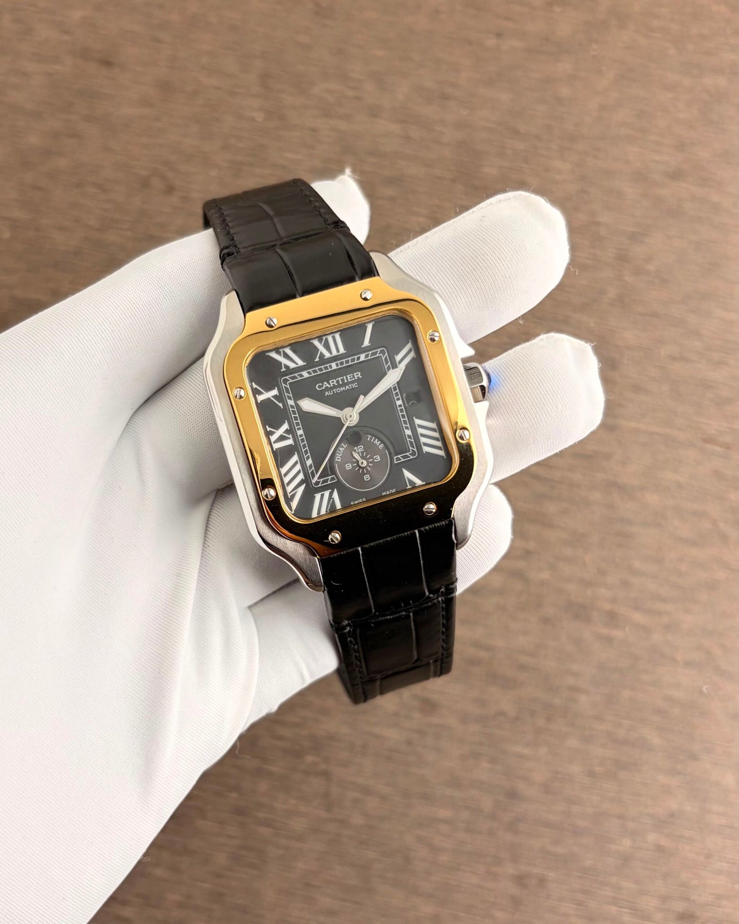 Cartier Santos Grey Dial 41mm Automatic