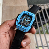 Hublot Skeleton Black Blue Dial