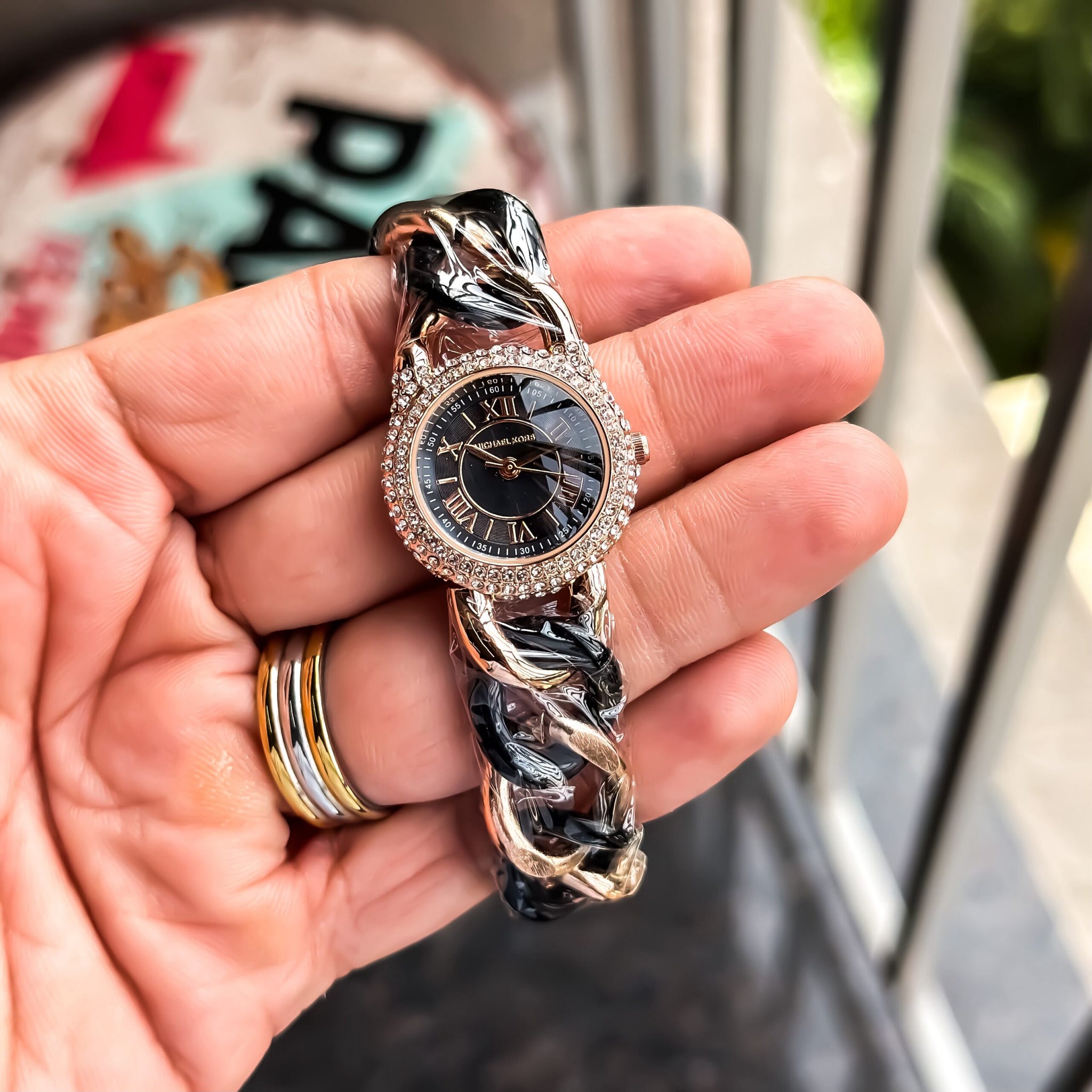Michael Kors Parker Black Diamond Dial