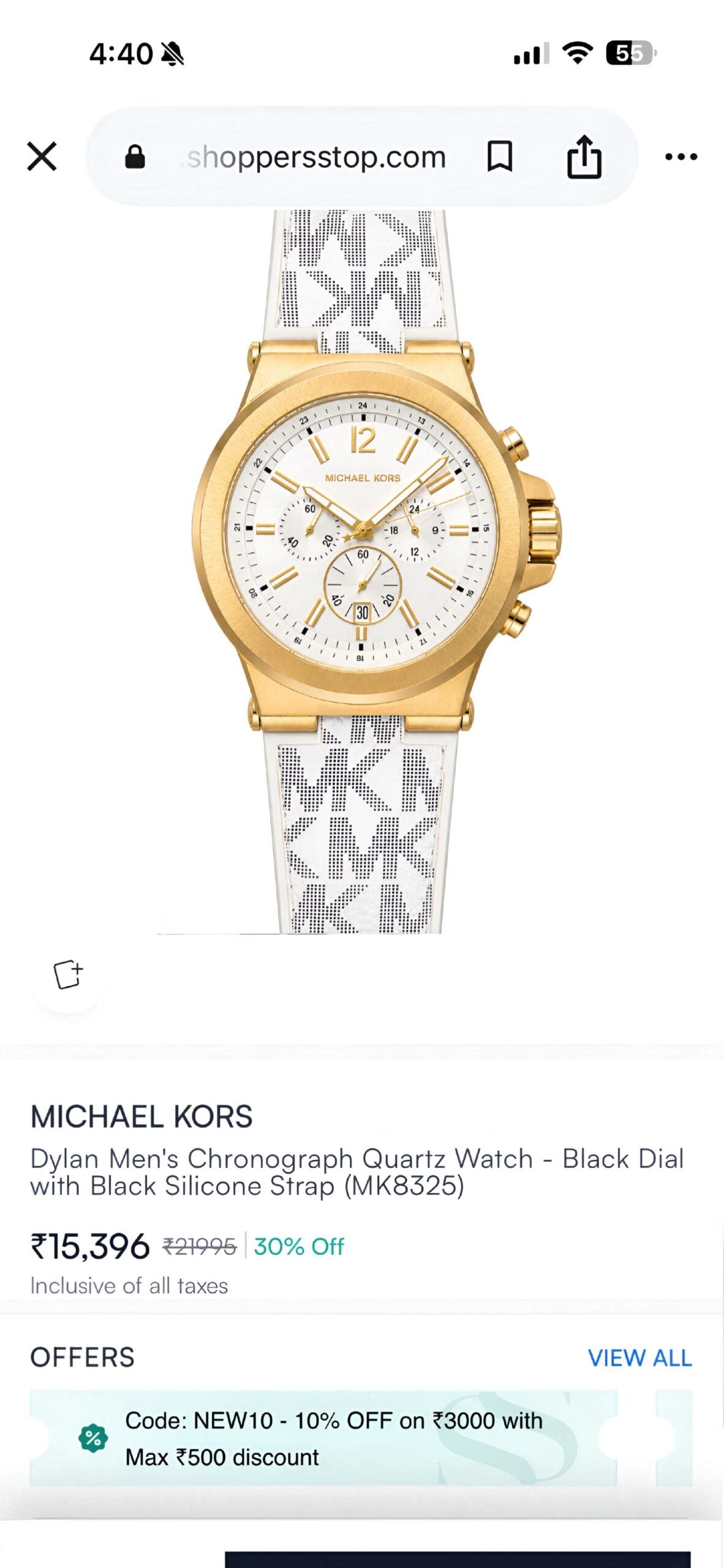 Michael Kors Multifunction White Dial Quartz