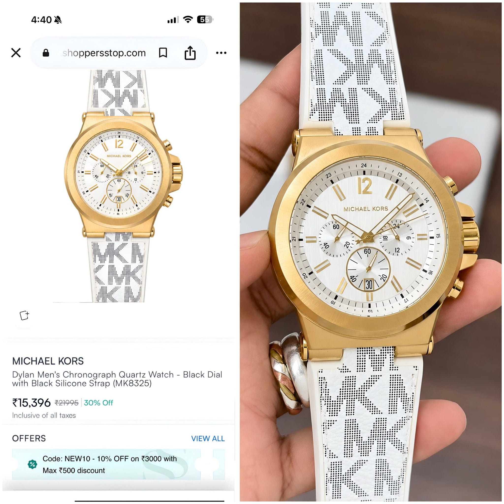 Michael Kors Multifunction White Dial Quartz