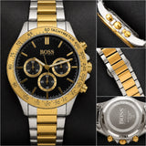 Hugo Boss Chronograph Black Dial Two-Tone Quartz