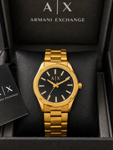 Armani Exchange Gold Black Dial