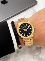 Armani Exchange Gold Black Dial
