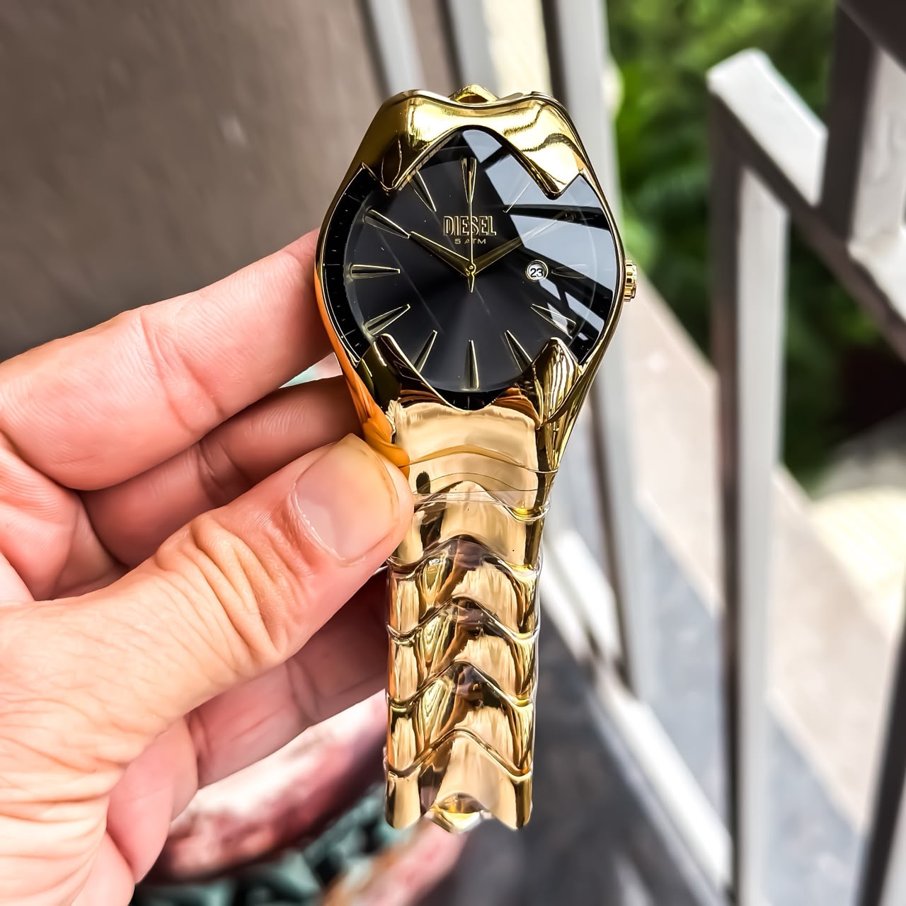 Diesel Gold Tone Black Dial Quartz