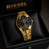 Diesel Gold Tone Black Dial Quartz