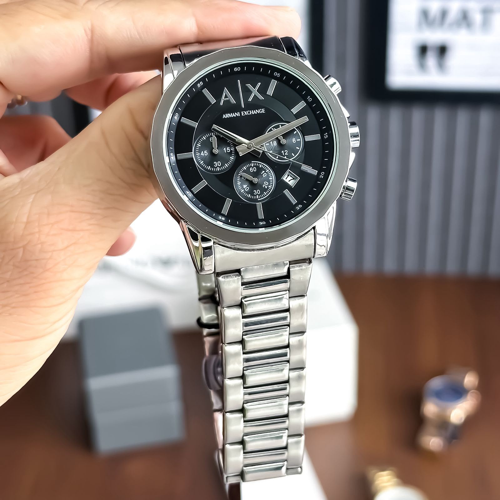 Armani Exchange Gunmetal Quartz
