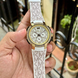 Michael Kors Sydney Pavé White Chronograph