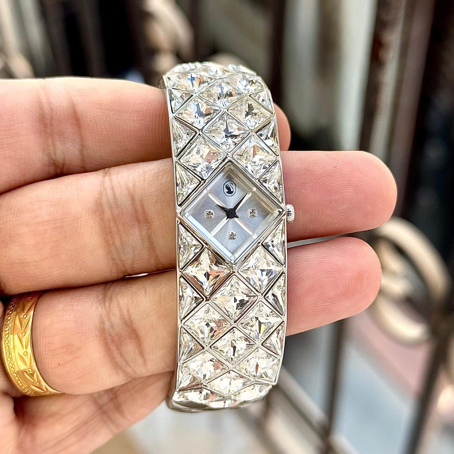 Swarovski Curiosa Silver Crystal Quartz