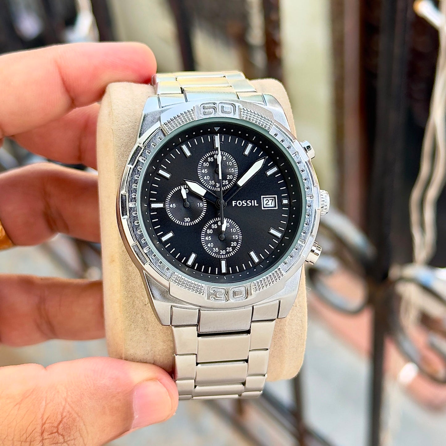 Fossil Bronson Chronograph Black Dial Quartz