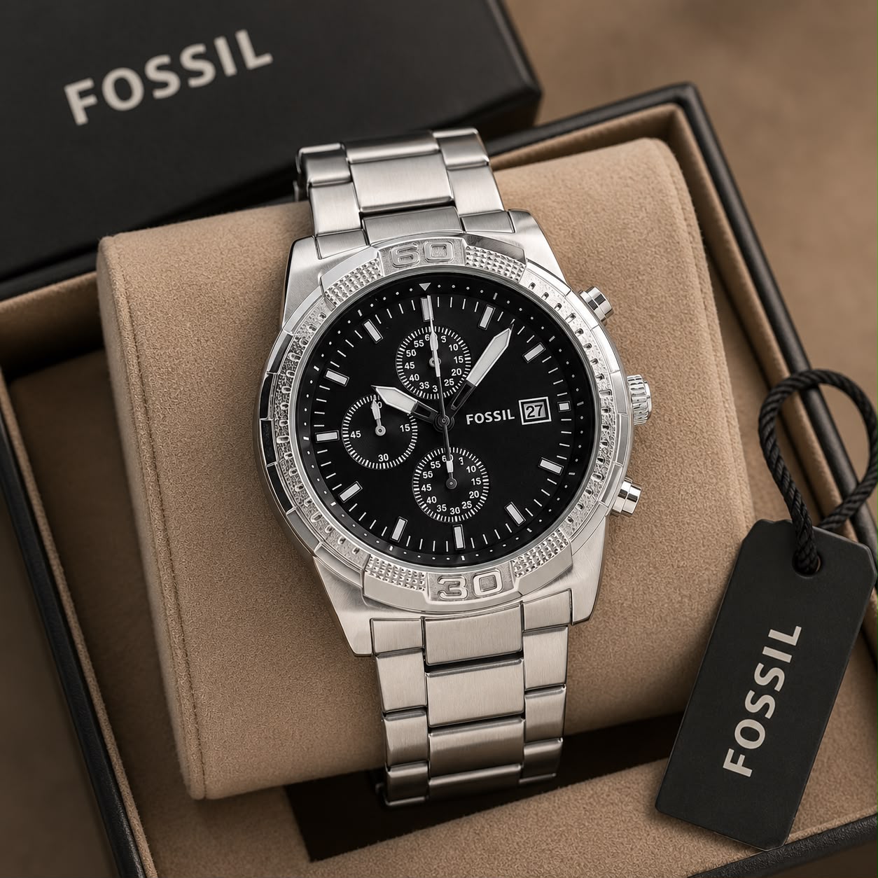 Fossil Bronson Chronograph Black Dial Quartz