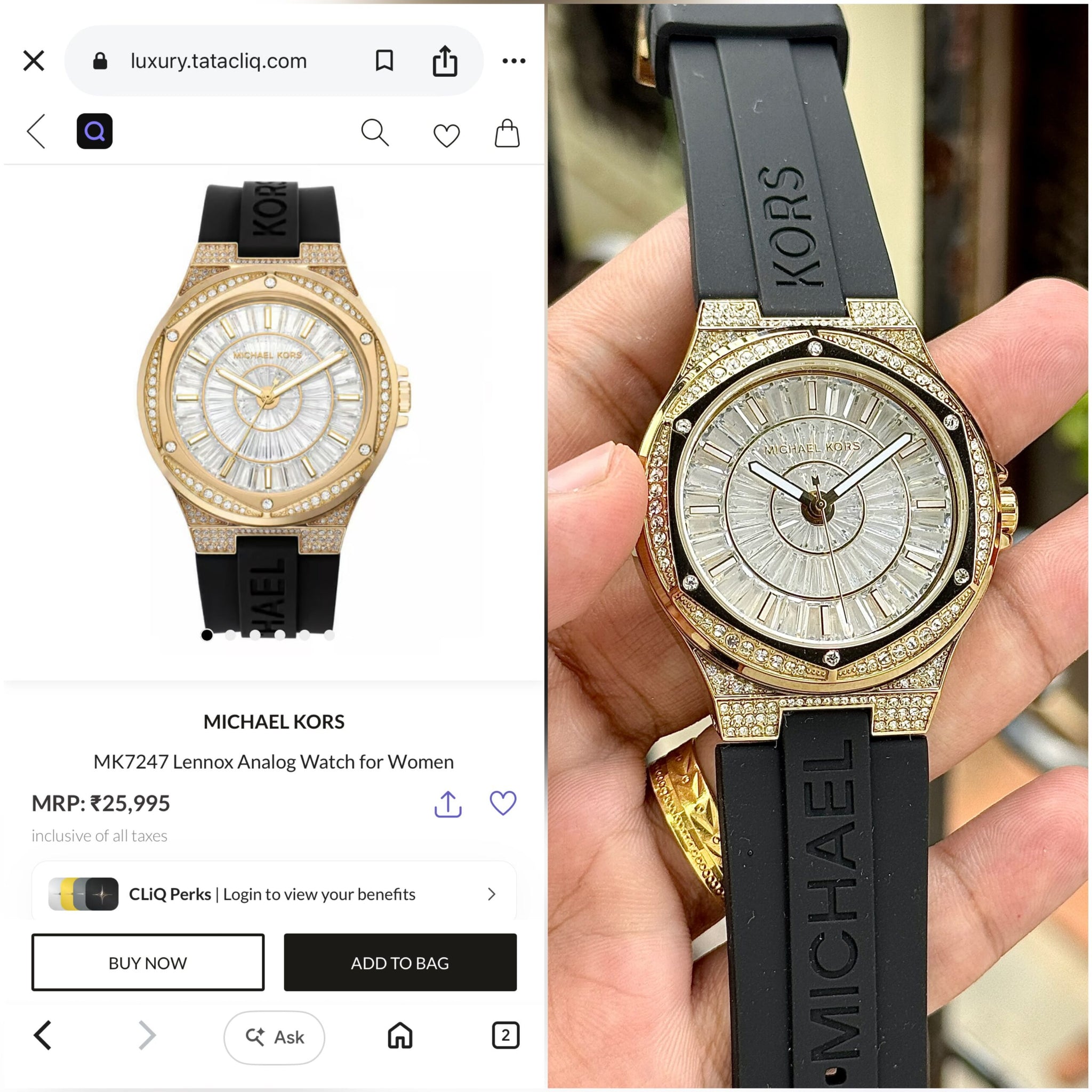 Michael Kors MK7247 Crystal Dial Quartz