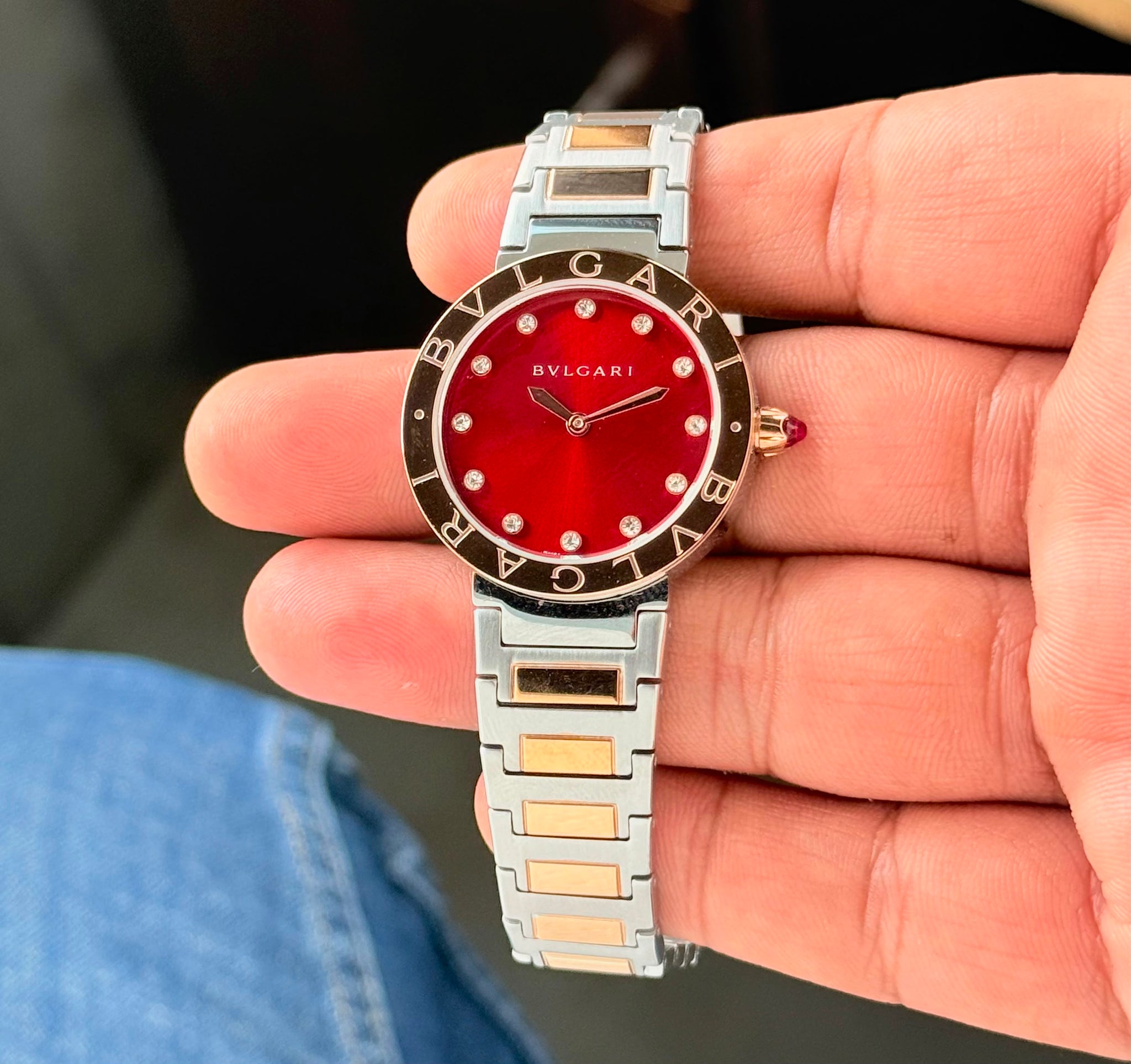 Bvlgari Red Mother of Pearl Diamond Dial