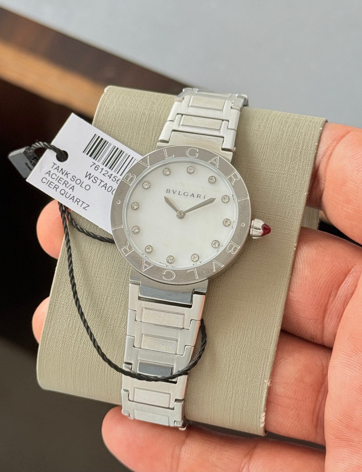 Bvlgari Mother of Pearl Silver Diamond Dial