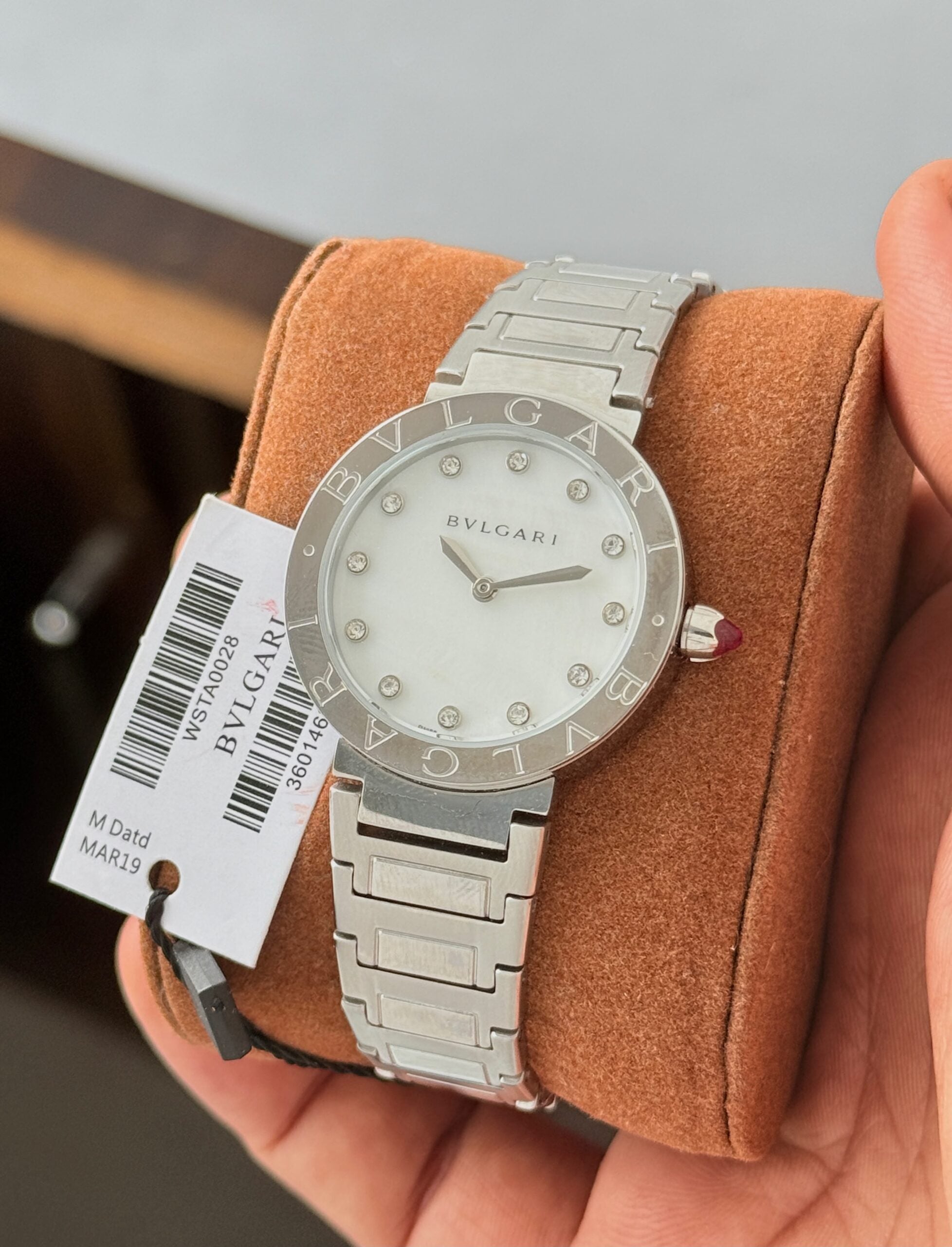Bvlgari Mother of Pearl Silver Diamond Dial