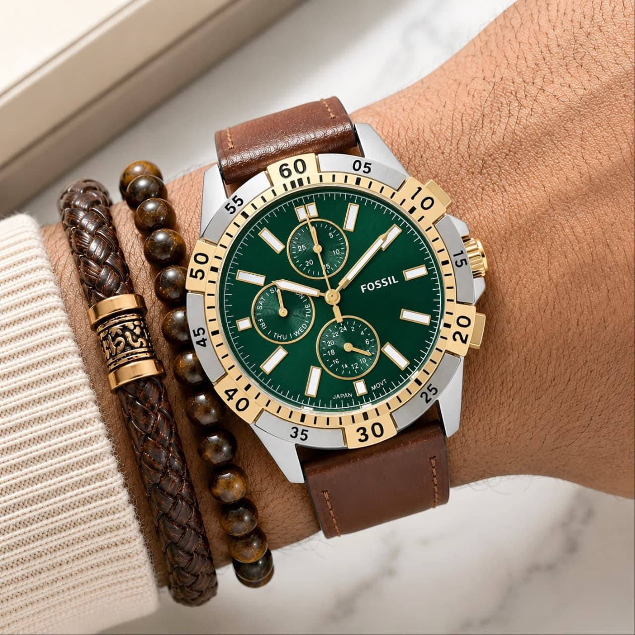 Fossil Garrett FS6147 Green Dial