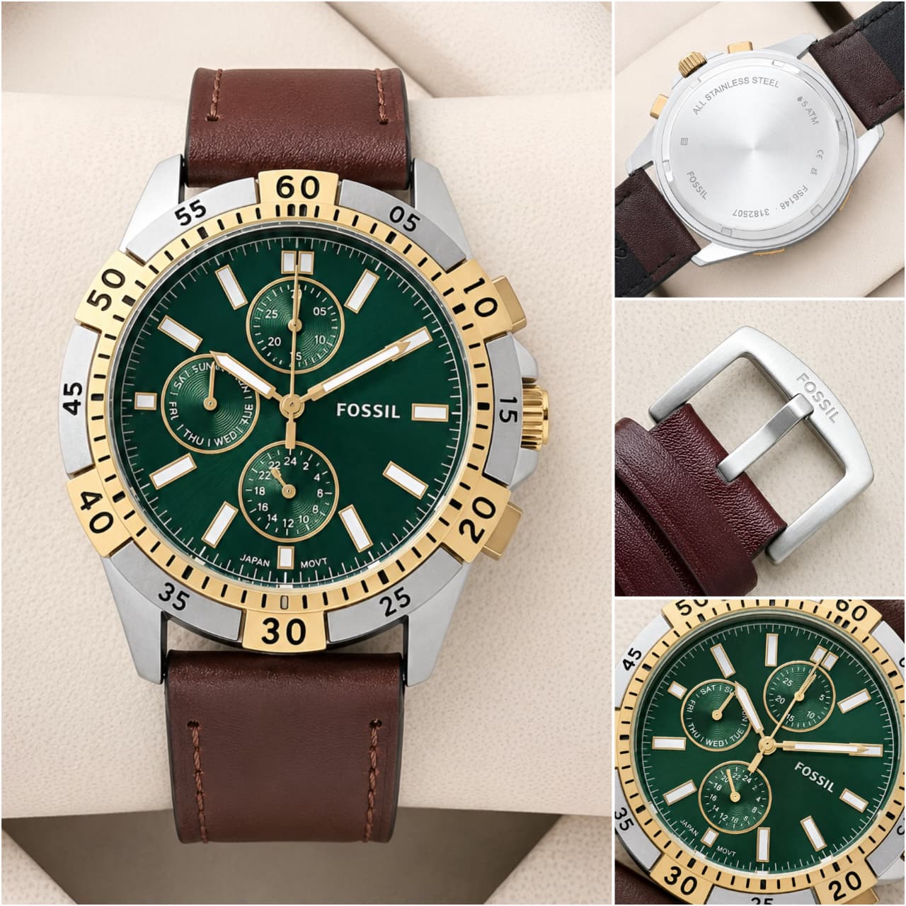 Fossil Garrett FS6147 Green Dial