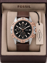 Fossil Garrett Black Dial Chronograph