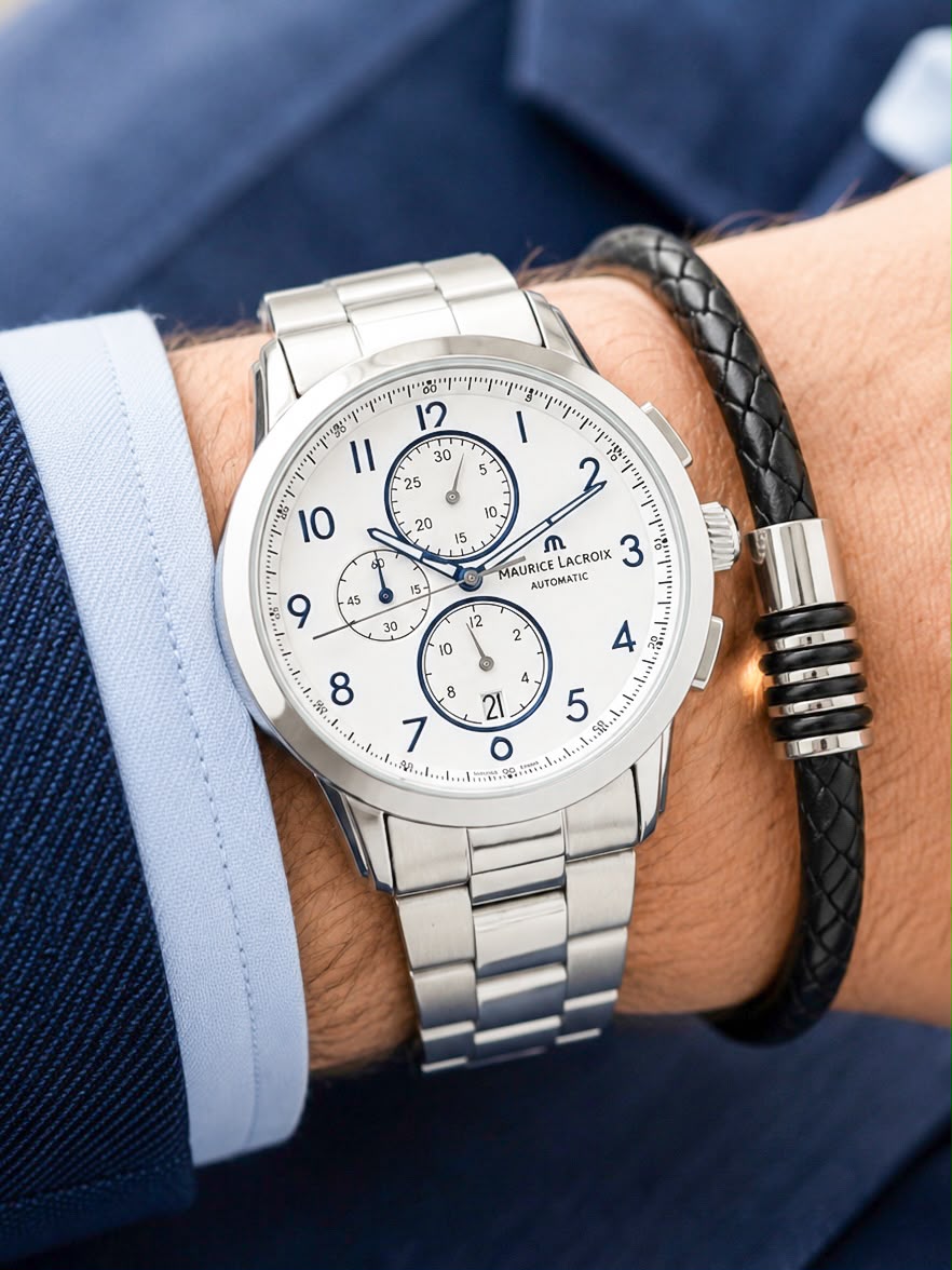 Maurice White Dial Silver Quartz