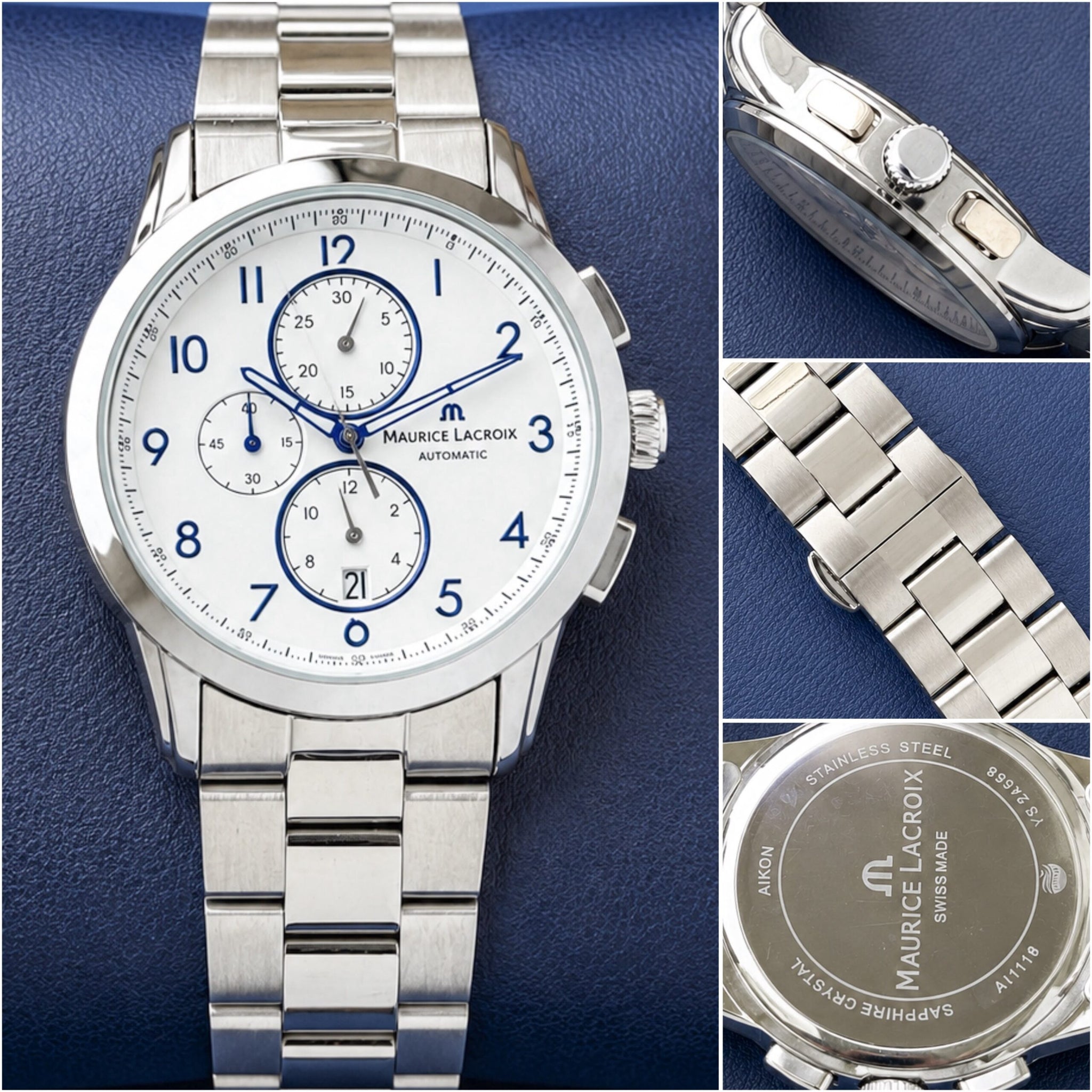 Maurice White Dial Silver Quartz