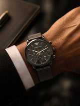 Emporio Armani Slim Black Chronograph