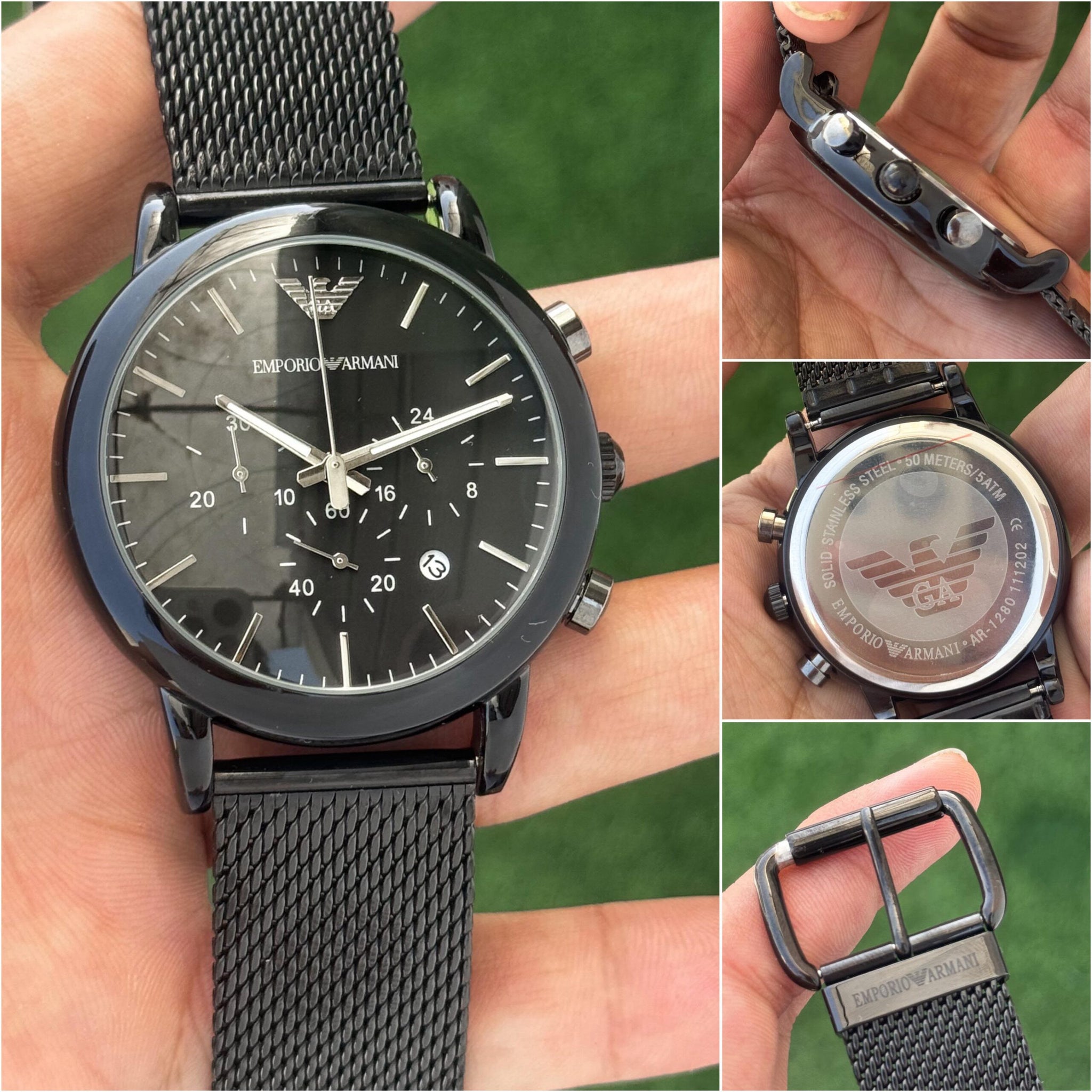 Emporio Armani Slim Black Chronograph