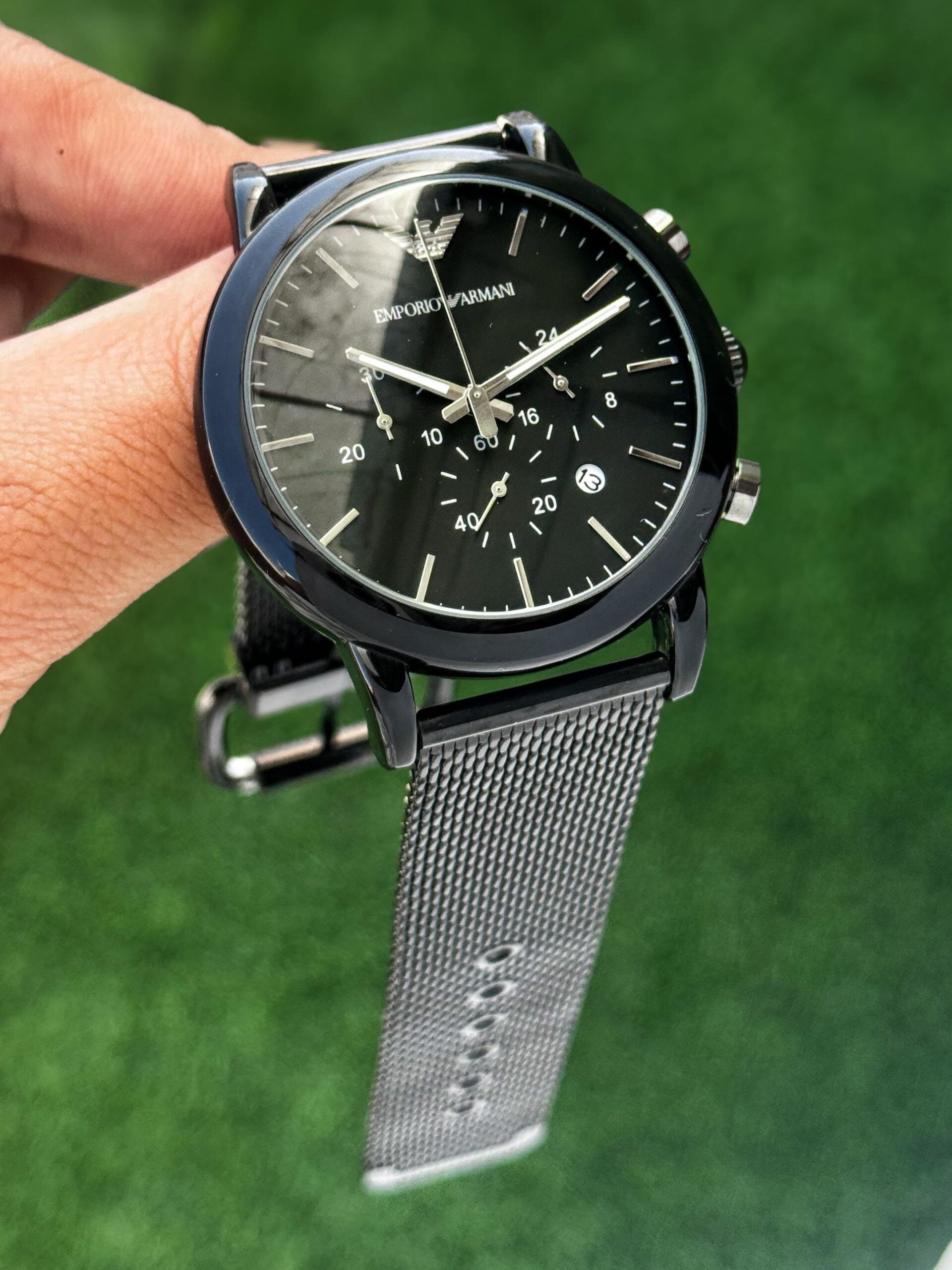Emporio Armani Slim Black Chronograph