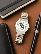 Guess White Dial Silver Quartz