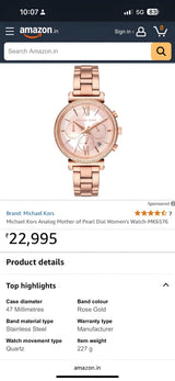Michael Kors Sofie 38mm Rose Gold Quartz