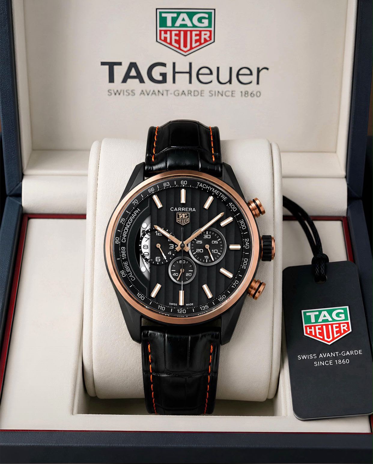 Tag Heuer Carrera Chronograph Black Brushed Dial