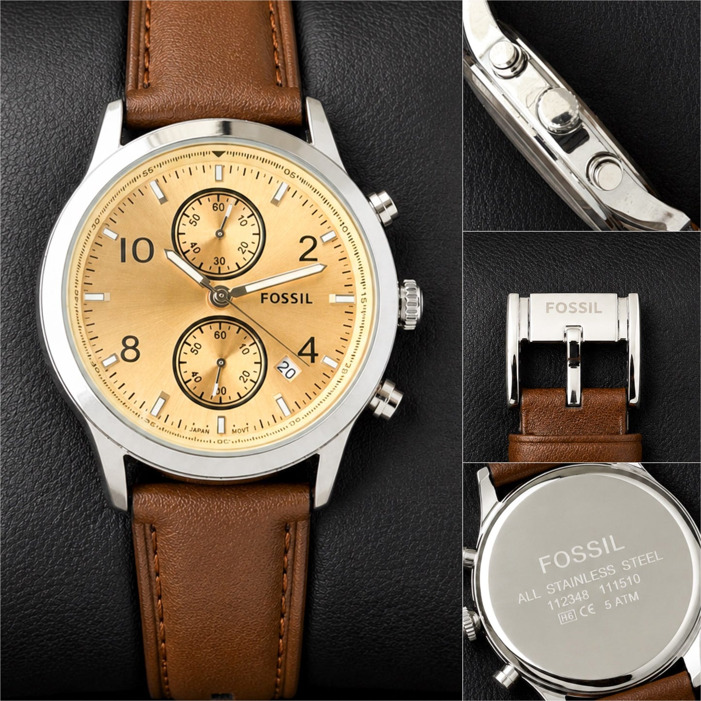 Fossil Chronograph Champagne Gold Dial