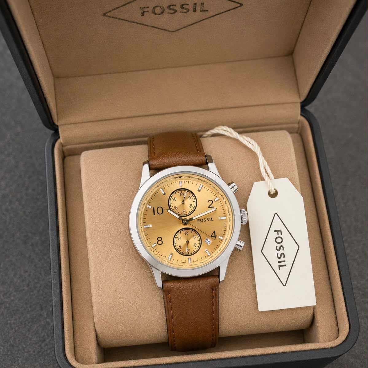 Fossil Chronograph Champagne Gold Dial